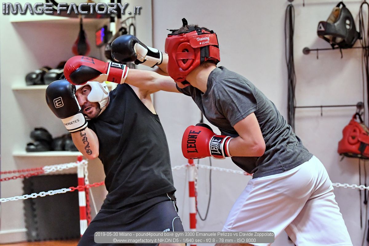 2019-05-30 Milano - pound4pound boxe gym 3300 Emanuele Pelizzo vs Davide Zoppolato